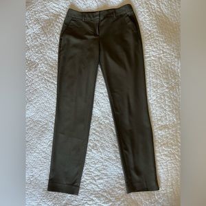 Express Columnist Cropped Pant- Olive Green